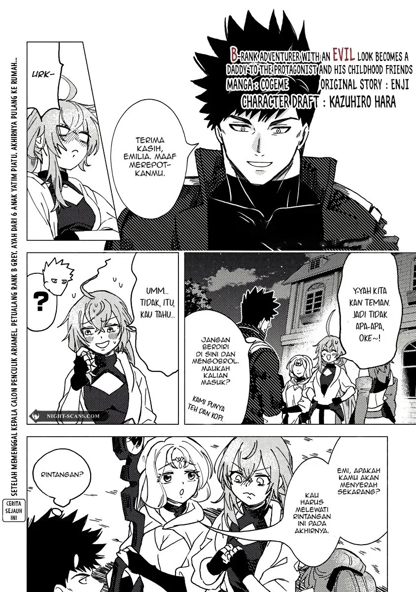 B-Rank Adventurer With an Evil Look Becomes a Daddy to the Protagonist and His Childhood Friends (Akuninzura shita B-kyuu Boukensha) Chapter 10 Gambar 3