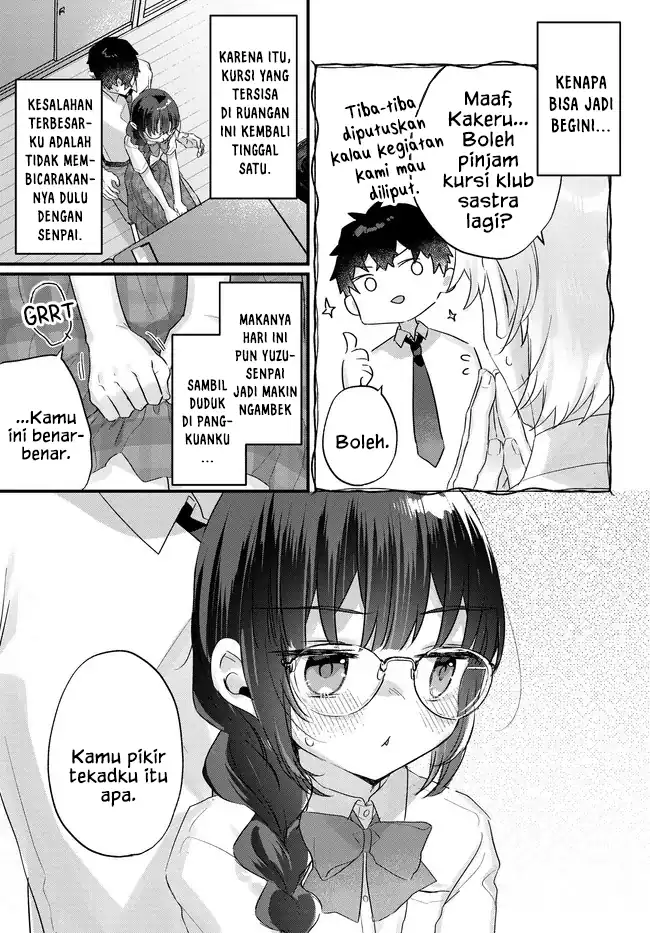 Chiisakute Kawaii Bungeibu no Chiteki na Senpai o, Hiza no Ue ni Nosetara Mainichi Suwattekuru you ni natta Chapter 3.1 Gambar 3