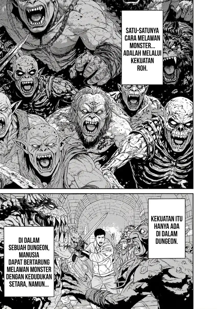 Dungeon de Tatakaitsuzukete 20-nen no Doutei Yuusha, Chijou ni Modottara Danjoubi 1:1000 no Sekai Datta Chapter 4.1 Gambar 3