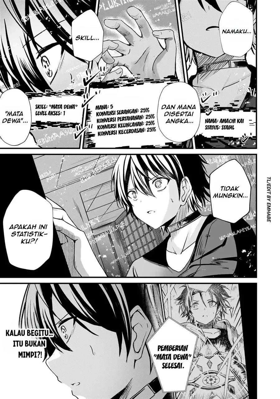 Hai no Sekai wa Kami-no-me de Irodoku: Ore dake Mieru Status de, Saijaku kara Saikyou e Kageagaru Chapter 9 Gambar 4