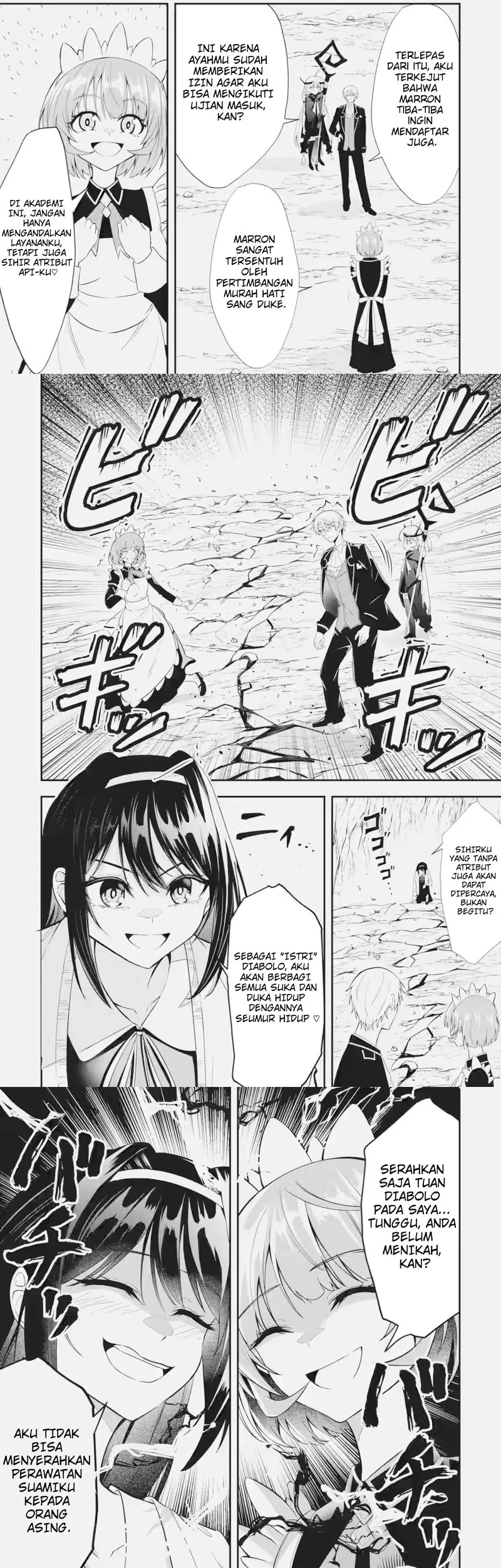 Shokei Flag No Akuyaku Kizoku Ni Tensei Shitaga, Shinitakunainode Yami Maho Wo Kiwamete Heroine Tachi Wo Sukuimasu Byojakuna Heroine Wo Care Shitara Naze Ka Ore Ga Dekiai Sareta Ken Chapter 3.3 Gambar 3