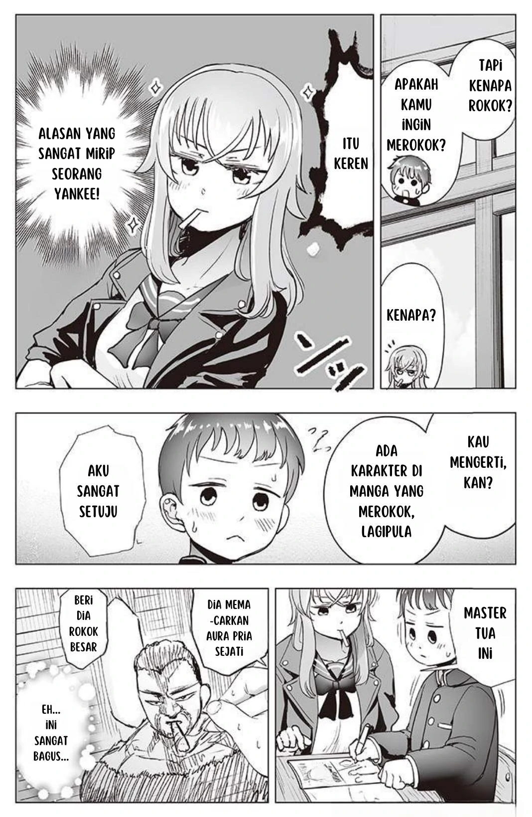 The Many Weaknesses of Ayaka the Yankee JK Chapter 4 Gambar 3