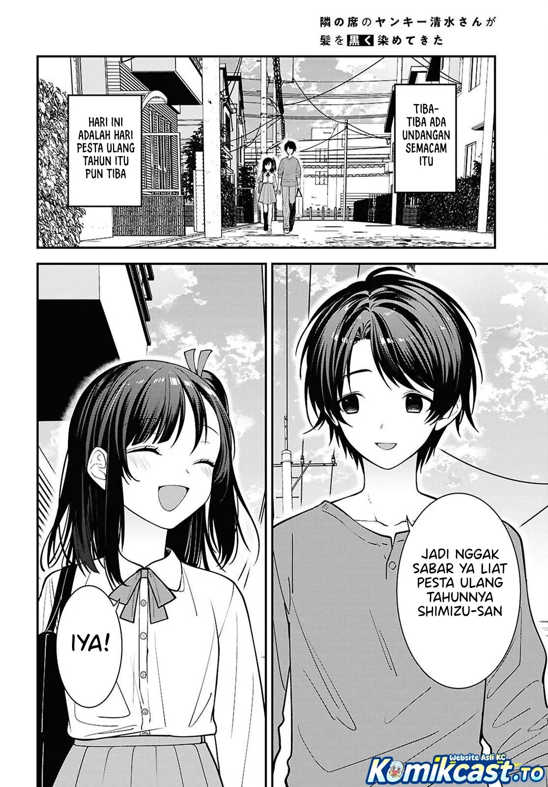 Tonari no Seki no Yankee Shimizu-san ga Kami o Kuroku Sometekita Chapter 18 - Halaman 5