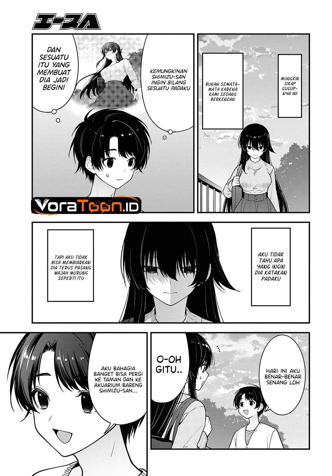 Tonari no Seki no Yankee Shimizu-san ga Kami o Kuroku Sometekita Chapter 22 Gambar 4