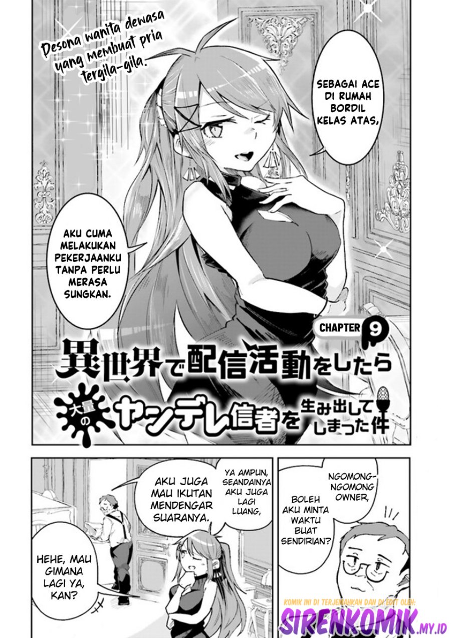Isekai de Haishin Katsudou wo Shitara Tairyou no Yandere Shinja wo Umidashite Shimatta Ken Chapter 09 Gambar 3