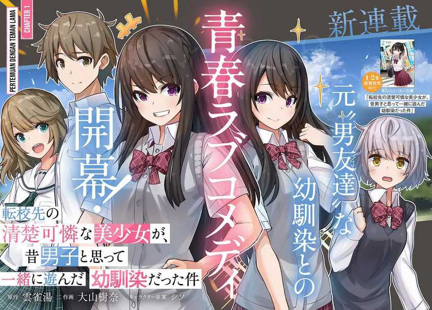 Tenkou-saki no Seiso Karen na Bishoujo ga, Mukashi Danshi to Omotte Issho ni Asonda Osananajimi datta Ken Chapter 01 Gambar 3